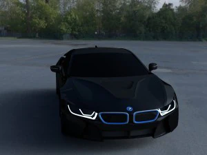bmw i8 black hdri 3D Model
