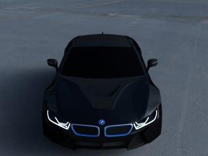 bmw i8 black hdri 3D 모델