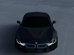 bmw i8 black hdri 3D Model