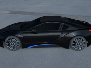bmw i8 black hdri 3D 모델