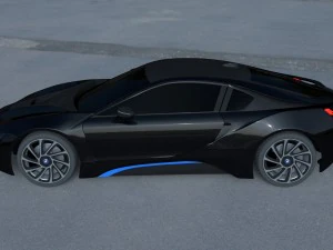 bmw i8 black hdri 3D Model