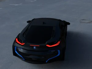 bmw i8 black hdri 3D Model