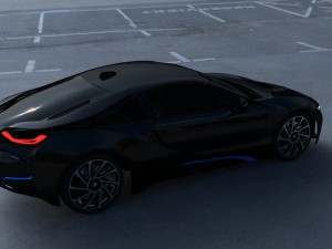 bmw i8 black hdri 3D 모델