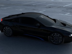 bmw i8 black hdri 3D 모델