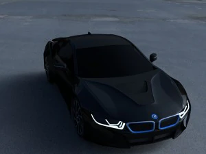 bmw i8 black hdri 3D Model