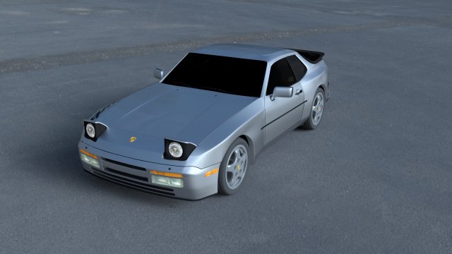 porsche 944 turbo s hdri 3D Model .c4d .max .obj .3ds .fbx .stl .blend 