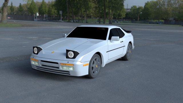 porsche 944 s2 hdri 3D Модель .c4d .max .obj .3ds .fbx .stl .blend 