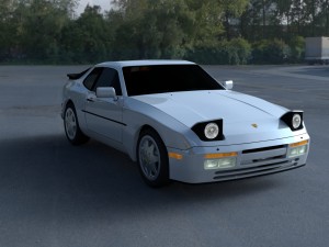 porsche 944 s2 hdri 3D Модель
