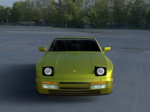 porsche 944 cabriolet w interior top down hdri 3D Model