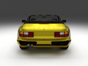 porsche 944 cabriolet w interior top down hdri 3D Модель