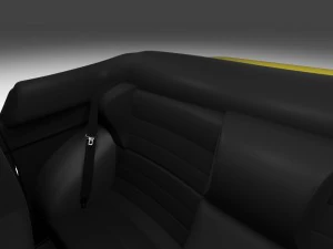 porsche 944 cabriolet w interior top down hdri 3D Model