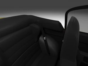 porsche 944 cabriolet w interior top down hdri 3D Model