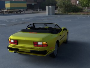 porsche 944 cabriolet w interior top down hdri 3D Модель