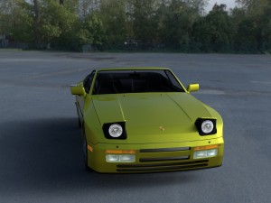 porsche 944 cabriolet w interior top down hdri 3D Модель