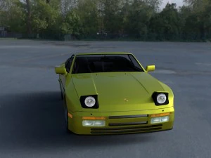porsche 944 cabriolet w interior top down hdri 3D Model