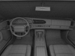 porsche 944 cabriolet w interior top down hdri 3D Model