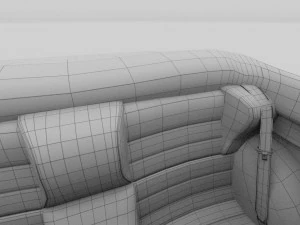 porsche 944 cabriolet w interior top down hdri 3D Model