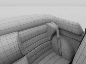 porsche 944 cabriolet w interior top down hdri 3D Model