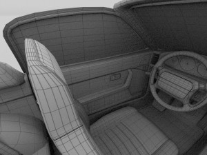 porsche 944 cabriolet w interior top down hdri 3D Модель