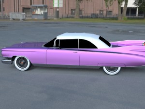 1959 cadillac eldorado 62 series convertible hdri Modelo 3D