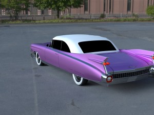 1959 cadillac eldorado 62 series convertible hdri Modelo 3D