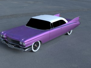 1959 cadillac eldorado 62 series convertible hdri Modelo 3D