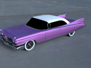 1959 cadillac eldorado 62 series convertible hdri Modelo 3D