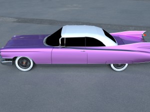 1959 cadillac eldorado 62 series convertible hdri Modelo 3D