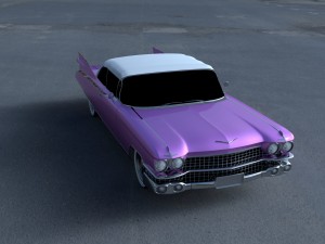 1959 cadillac eldorado 62 series convertible hdri Modelo 3D