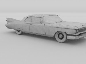 1959 cadillac eldorado 62 series convertible hdri Modelo 3D