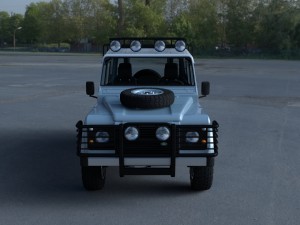 land rover defender 110 utility station wagon hdri 3D Model