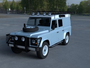 land rover defender 110 utility station wagon hdri Modelo 3D