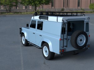 land rover defender 110 utility station wagon hdri Modelo 3D