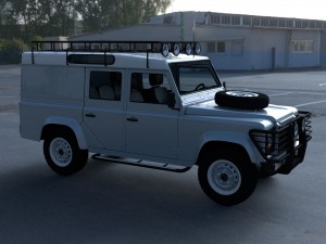 land rover defender 110 utility station wagon hdri Modelo 3D