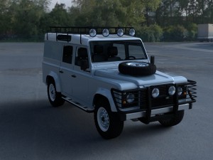 land rover defender 110 utility station wagon hdri Modelo 3D