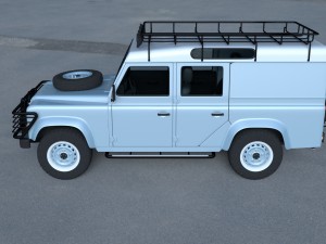 land rover defender 110 utility station wagon hdri Modelo 3D