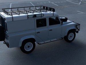 land rover defender 110 utility station wagon hdri Modelo 3D