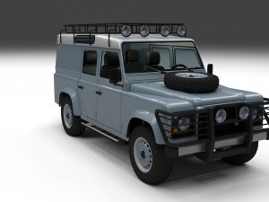 land rover defender 110 utility station wagon hdri Modelo 3D