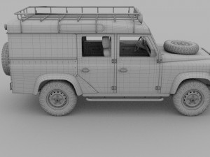 land rover defender 110 utility station wagon hdri Modelo 3D