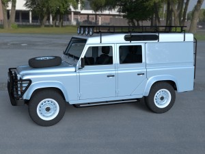 land rover defender 110 utility station wagon w in Modelo 3D