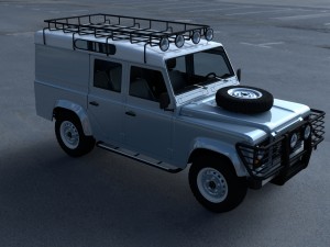 land rover defender 110 utility station wagon w in Modelo 3D