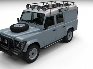 land rover defender 110 utility station wagon w in Modelo 3D
