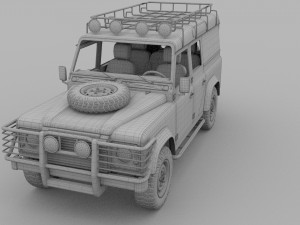 land rover defender 110 utility station wagon w in Modelo 3D