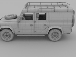 land rover defender 110 utility station wagon w in Modelo 3D