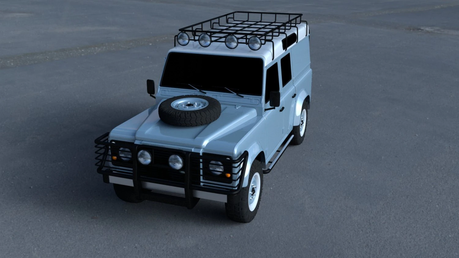 land rover defender 110 utility station wagon hdri 3D Model .c4d .max .obj .3ds .fbx .stl .blend