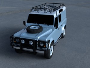 land rover defender 110 utility station wagon hdri 3D 模型