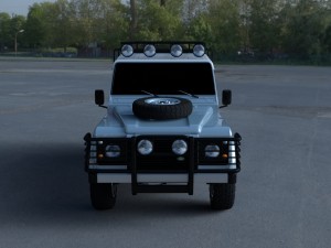 land rover defender 110 utility station wagon hdri 3D 模型