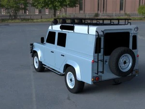 land rover defender 110 utility station wagon hdri 3D Model