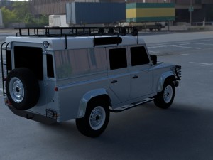 land rover defender 110 utility station wagon hdri 3D 模型