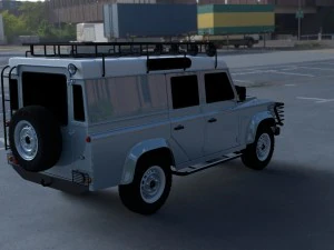 land rover defender 110 utility station wagon hdri 3D Model